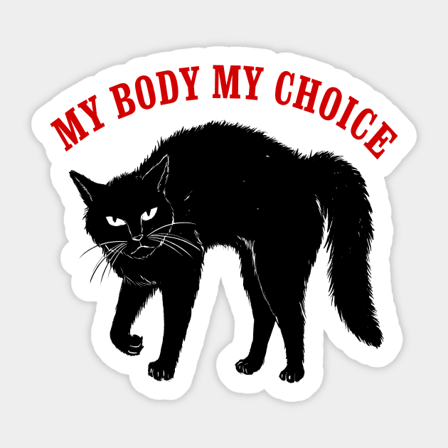 My Body My Choice Red Text Sticker by dragonstarart